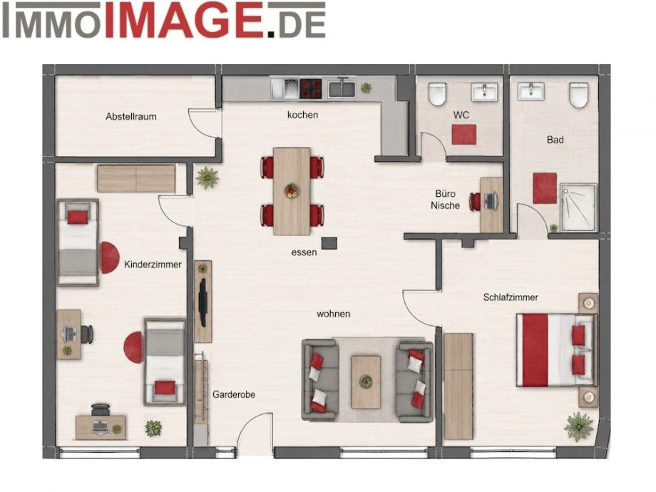Grundriss Erdgeschosswohnung Ober-Ramstadt