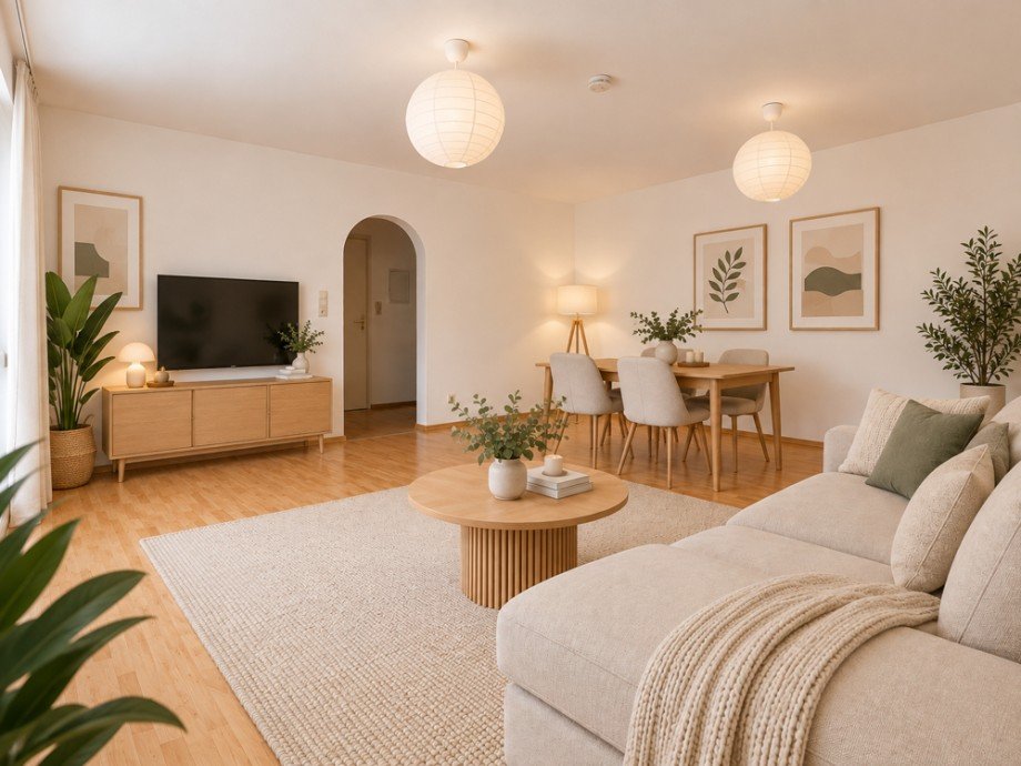 Wohn-Esszimmer1 Etagenwohnung Ober-Ramstadt