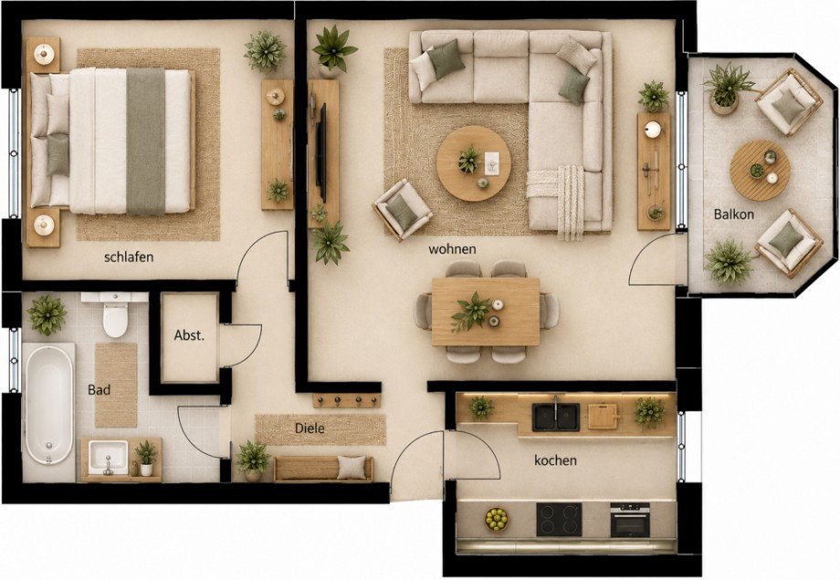 Grundriss Etagenwohnung Ober-Ramstadt