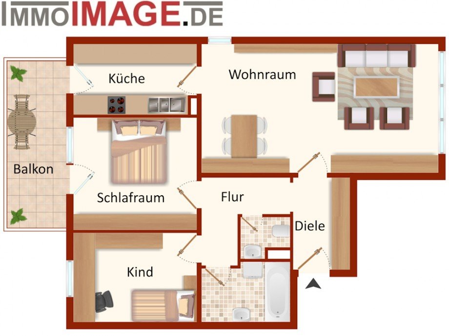 Grundriss Etagenwohnung Darmstadt