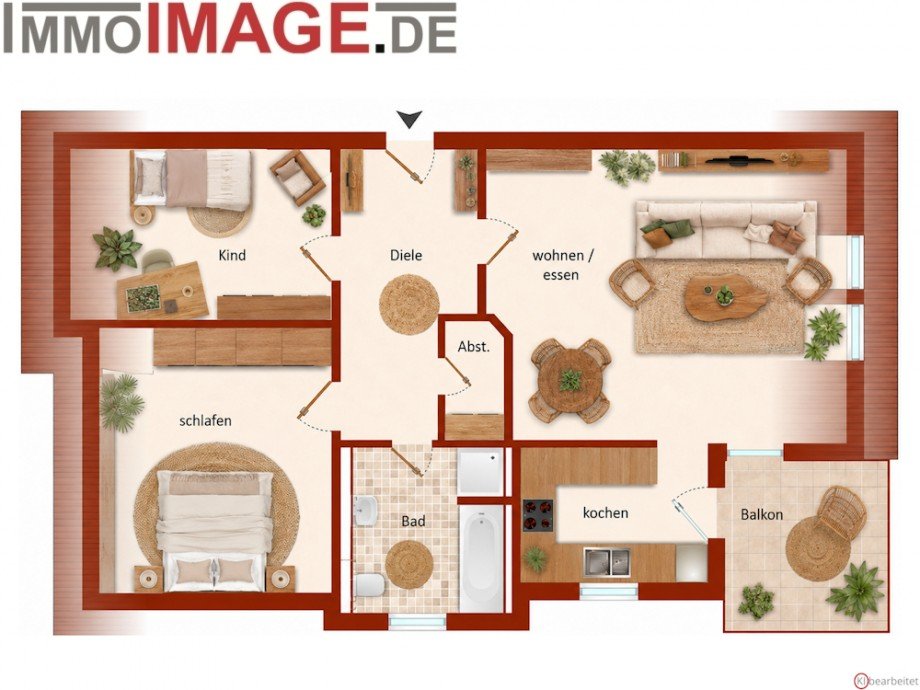 Grundriss Etagenwohnung Gernsheim