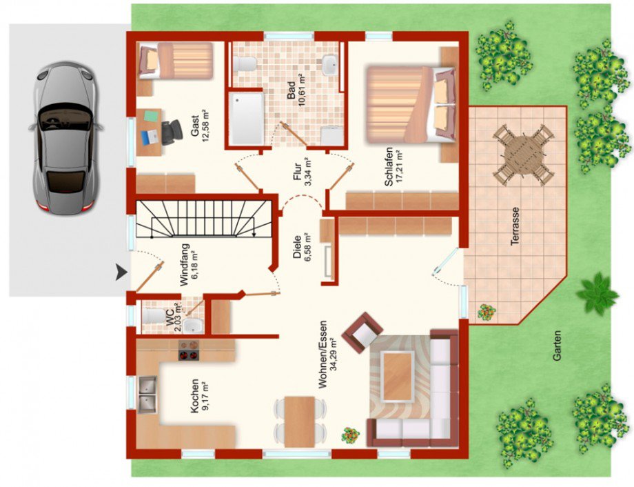 Grundriss Einfamilienhaus Griesheim