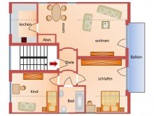 Grundriss VERKAUFT - Sehr sch�n geschnittene 3-Zimmer-Dachgeschosswohnung in Trebur-Astheim
