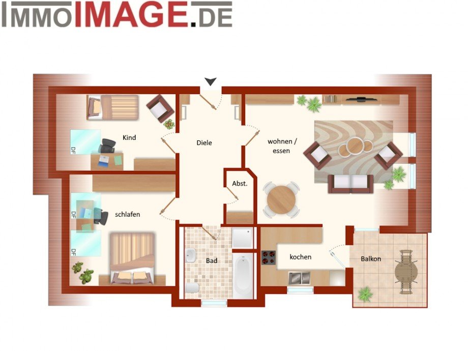 Grundriss Etagenwohnung Gernsheim