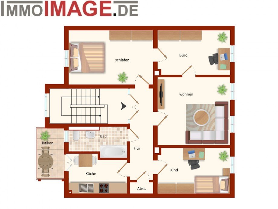 Grundriss Erdgeschosswohnung Darmstadt