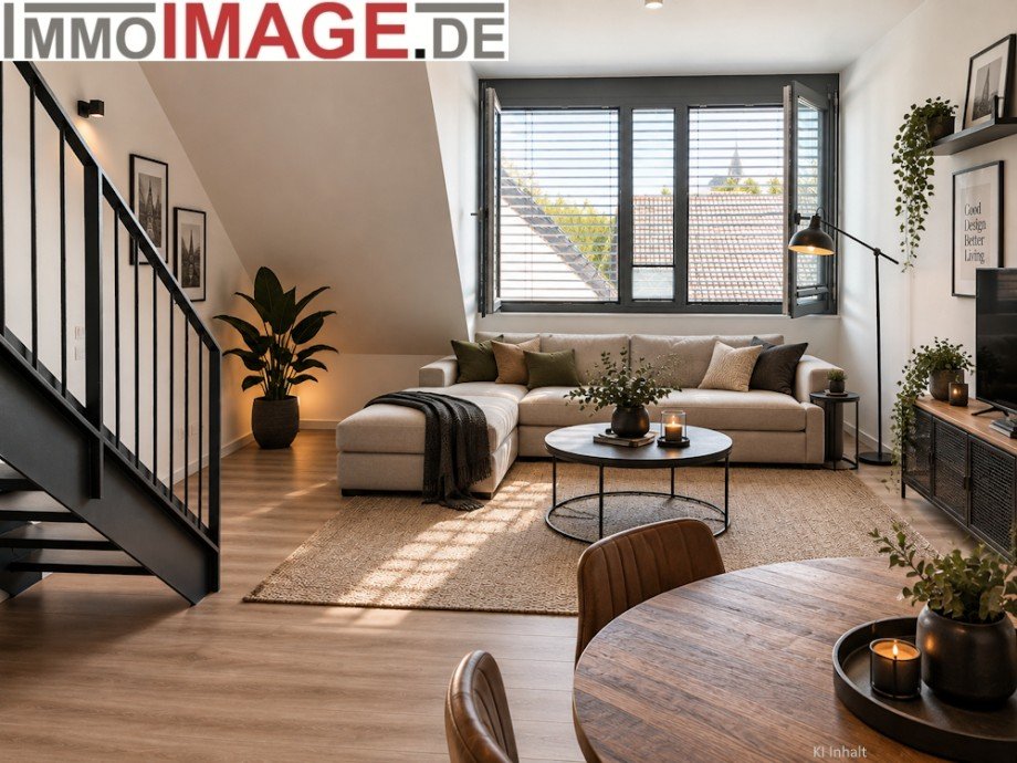 Wohnzimmer Maisonettewohnung Darmstadt