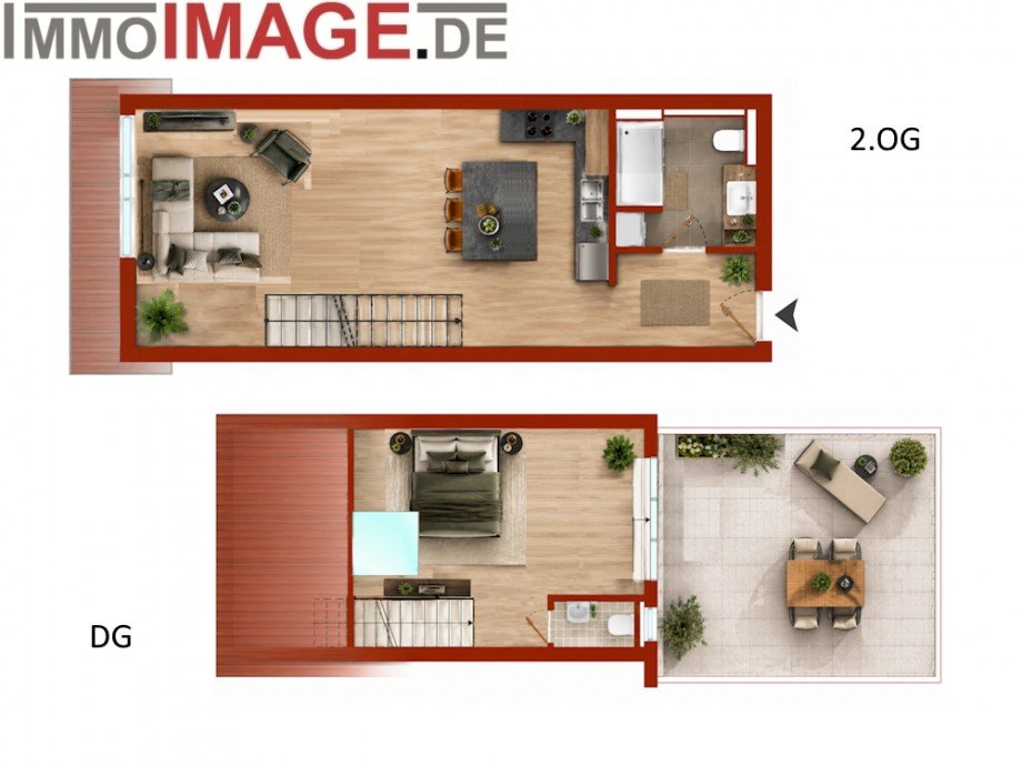 Grundriss Maisonettewohnung Darmstadt