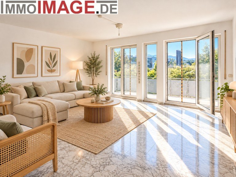 Wohnzimmer Darmstadt Etagenwohnung Kapitalanlage mit Potenzial - Schicke 2-Zimmerwohnung mit Balkon