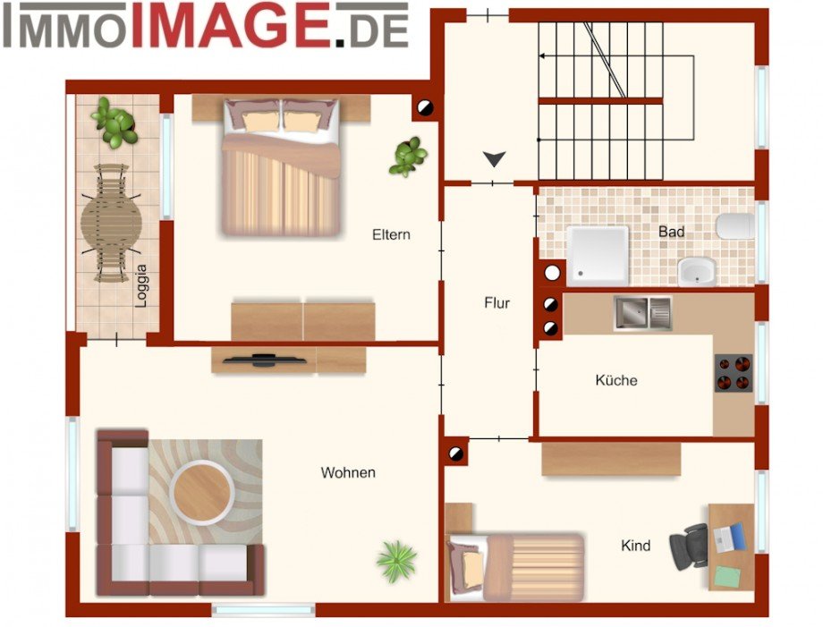 Grundriss Etagenwohnung Darmstadt
