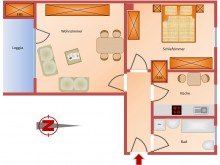 Grundriss VERKAUFT - 2-Zimmer-Wohnung mit Renovierungsbedarf